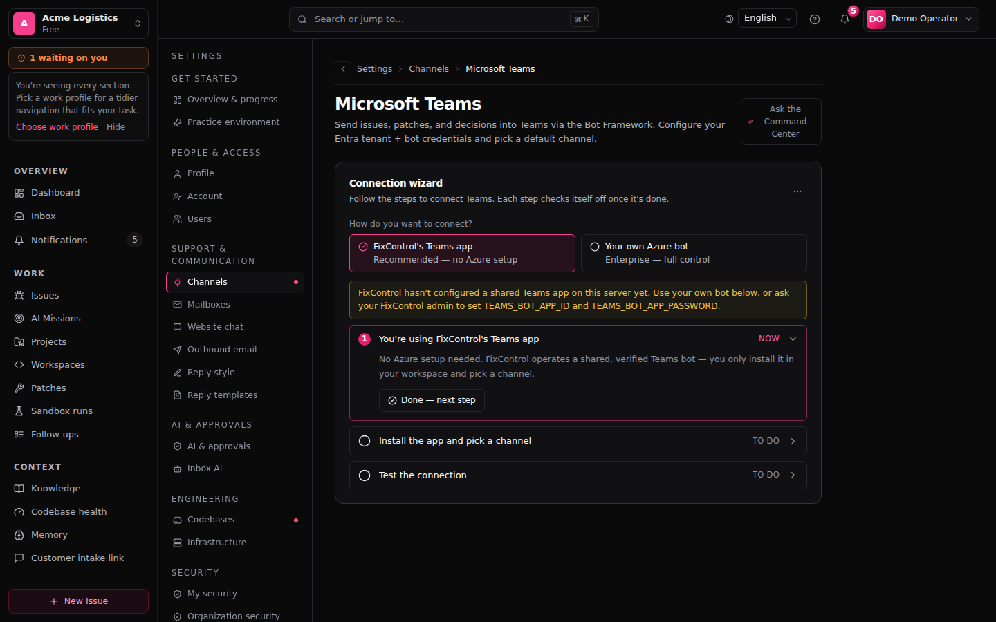 Microsoft Teams adaptive card for an issue with Approve and Reject buttons